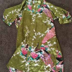 Floral robe and scarf